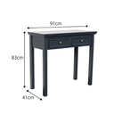 Large Dressing Table, Mirror & Stool Set - Daventry Navy Black Range