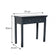 Large Dressing Table, Mirror & Stool Set - Daventry Navy Black Range