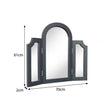 Large Dressing Table, Mirror & Stool Set - Daventry Navy Black Range