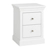 Pair of White 2 Drawer Bedside Tables - Slimline Haxey White Range
