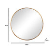 Large Round Gold Framed Wall Mirror 80cm x 80cm