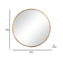 Large Round Gold Framed Wall Mirror 80cm x 80cm