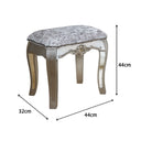 Large Mirrored Dressing Table, Mirror & Stool Set - Tiffany Range