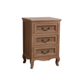 Pair of Solid Wood 3 Drawer Bedside Tables - Hessian Range