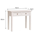 Large Dressing Table, Mirror & Stool Set - Daventry White Range