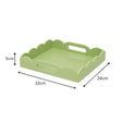 Rectangle Olive Green Scalloped Tray