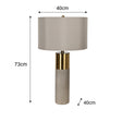 Faux Shagreen & Brass Table Lamp with Shade