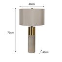Faux Shagreen & Brass Table Lamp with Shade