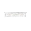 White Wooden Carved Boho Wall Shelf - 60cm