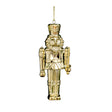 Set of 2 Shiny Gold Nutracker Hanging Tree Decorations - 12cm