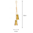 Large Gold Metal Hanging Bells Christmas Tree Decoration - 50cm