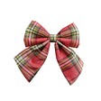 Set of 2 Green & Red Tartan Decorative Bow - 24cm