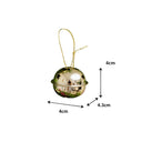 Set of 8 Gold Hanging Bell Christmas Decorations - 4cm