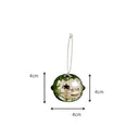 Set of 8 Silver Hanging Bell Christmas Decorations - 4cm