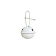 Set of 8 White Hanging Bell Christmas Decorations - 4cm