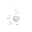 Set of 8 White Hanging Bell Christmas Decorations - 4cm