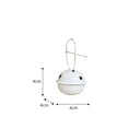 Set of 8 White Hanging Bell Christmas Decorations - 4cm