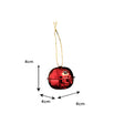 Set of 8 Red Hanging Bell Christmas Decorations - 4cm