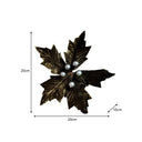 Set of 2 Green Velvet Poinsettia Picks Decorations - 20cm