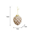 Neutral Sequin Frosted Pine Cone Bauble Decoration - 8cm