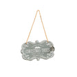 Green & White Christmas Trees Hanging Sign - 18cm x 10.5cm
