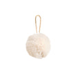 Set of 3 Small Cream Faux Fur Baubles - 7.5cm