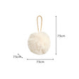 Set of 3 Small Cream Faux Fur Baubles - 7.5cm