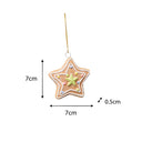 Set of 3 Assorted Colourful Gingerbread Cookie Christmas Tree Baubles