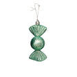 Set of 3 Sage Green Glitter Sweet Shaped Bauble Decorations - 11cm
