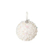 Set of 3 White Chunky Snowball Bauble Decorations - 8cm