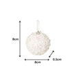 Set of 3 White Chunky Snowball Bauble Decorations - 8cm