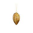 Set of 2 Gold Glitter Pine Cone Hanging Decoration 12cm