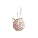 Set of 3 Mutlicoloured Pastel Beads Bauble - 8cm