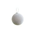 Set of 3 Silver Grey Beaded Baubles - 8cm