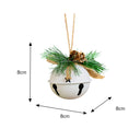 Set of 2 White Bell Hanging Decoration with Foliage 8cm