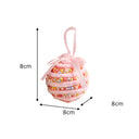 Set of 3 Candy Cane Sweet Beaded Baubles - 8cm