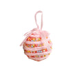 Set of 3 Candy Cane Sweet Beaded Baubles - 8cm