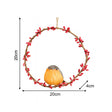 Large Round Robin Wreath Hanging Decoration - 20cm