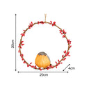 Large Round Robin Wreath Hanging Decoration - 20cm