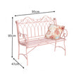 Pink Vintage Metal Garden Bench