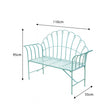 Antique Sage Green Garden Bench
