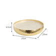 Large Round Hammered Gold 8 Wick Scented Candle - 27cm