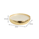 Large Round Hammered Gold 8 Wick Scented Candle - 27cm