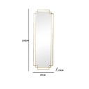 Gold Art Deco Wall Mirror 142cm x 47cm