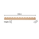 Set of 2 Large Scallop Decorative Wall Trims - 108cm
