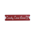 Red and White Candy Cane Lane Decorative Sign
