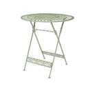 Green Oval Table and Two Chairs Bistro Set