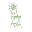 Green Oval Table and Two Chairs Bistro Set