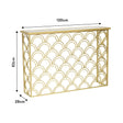 Slim Gold Mirrored Art Deco Console Table
