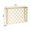 Slim Gold Mirrored Art Deco Console Table